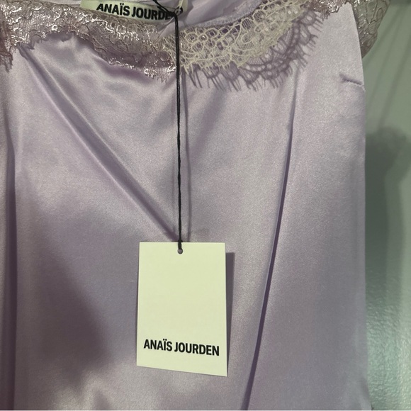 Brand New With Tags Anais Jourden Silk Lavender Lace Trim Cami Top. - Picture 2 of 6